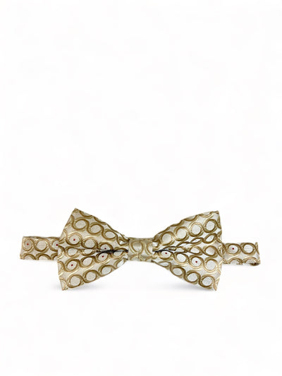 Tan Patterned Bow Tie and Pocket Square Paul Malone Bow Ties - Paul Malone.com