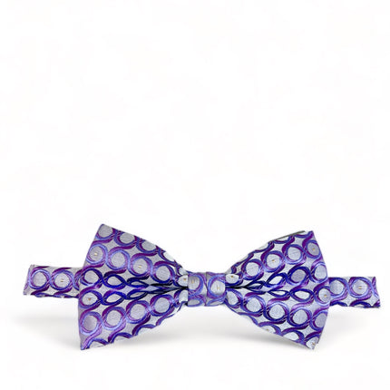 Purple Patterned Bow Tie and Pocket Square Paul Malone Bow Ties - Paul Malone.com