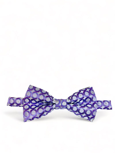 Purple Patterned Bow Tie and Pocket Square Paul Malone Bow Ties - Paul Malone.com