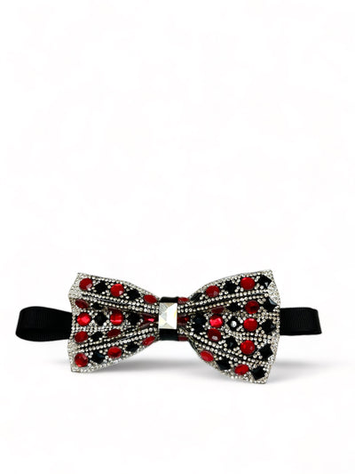 Pompeian Red Jeweled Bow Tie Paul Malone Bow Ties - Paul Malone.com