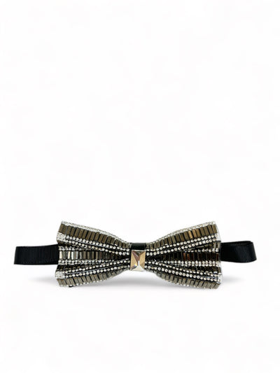 Frosted Almond Jeweled Bow Tie Paul Malone Bow Ties - Paul Malone.com
