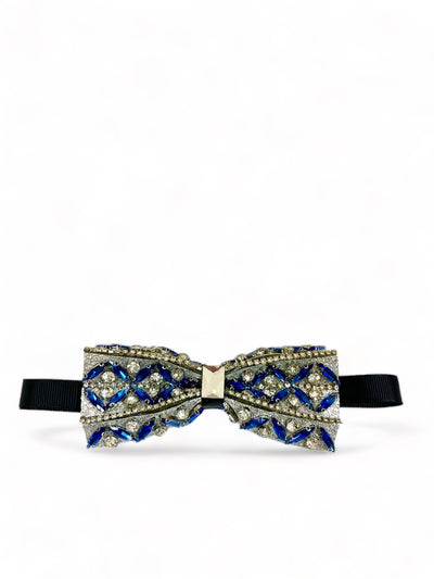 Imperial Blue Jeweled Bow Tie Paul Malone Bow Ties - Paul Malone.com