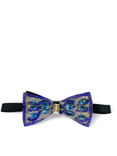 Royal Blue Jeweled Bow Tie Paul Malone Bow Ties - Paul Malone.com
