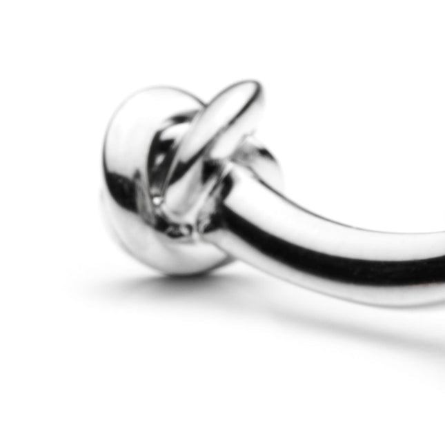 Double Sided Silver Knot Cufflinks Ox and Bull Trading Co. Cufflinks - Paul Malone.com
