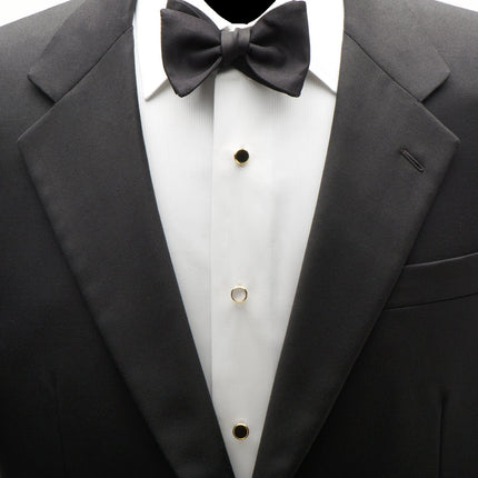 Double Sided Gold Mother of Pearl Round Beveled 5-Stud Set Ox and Bull Trading Co. Stud Set - Paul Malone.com