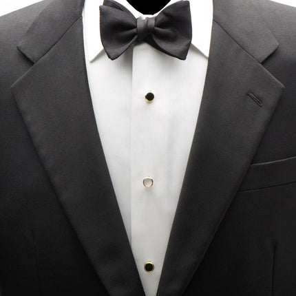 Double Sided Gold Onyx Round Beveled 5-Stud Set Ox and Bull Trading Co. Stud Set - Paul Malone.com