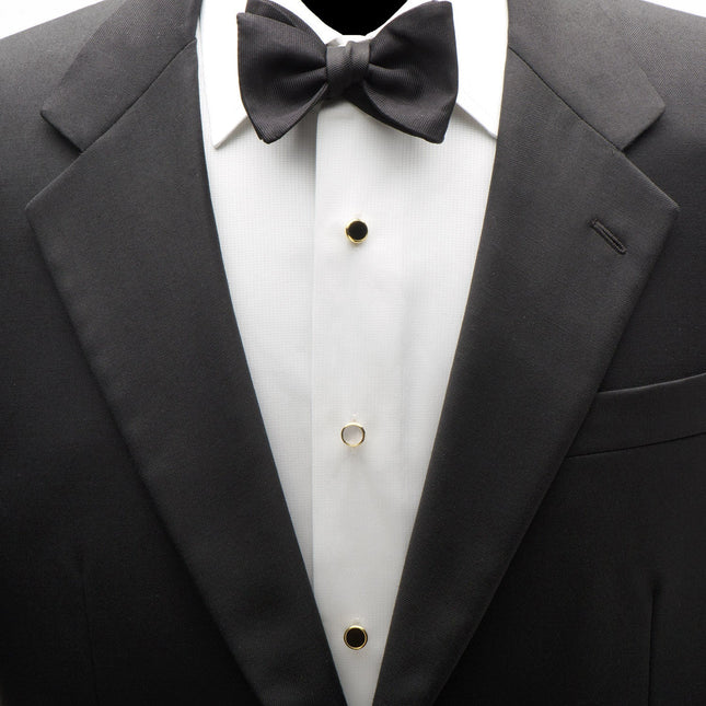 Double Sided Gold Onyx Round Beveled 5-Stud Set Ox and Bull Trading Co. Stud Set - Paul Malone.com