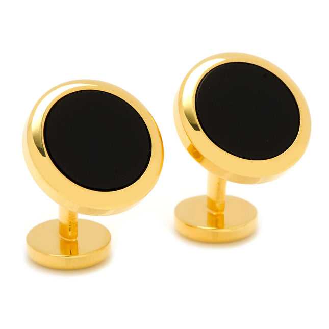 Double Sided Gold Onyx Round Beveled 5-Stud Set Ox and Bull Trading Co. Stud Set - Paul Malone.com