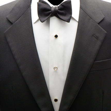 Double Sided Gold Onyx and Mother of Pearl Round 5-Studs Ox and Bull Trading Co. Studs - Paul Malone.com