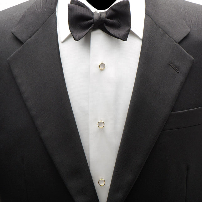 Double Sided Gold Onyx and Mother of Pearl Round 5-Studs Ox and Bull Trading Co. Studs - Paul Malone.com