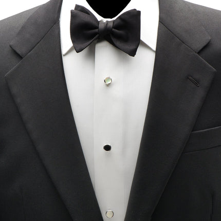 Double Sided Onyx and Mother of Pearl Round Beveled 5-Studs Ox and Bull Trading Co. Studs - Paul Malone.com