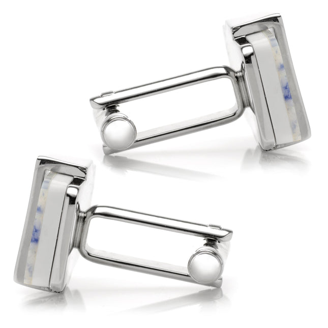 Checkered Cut Mother of Pearl Cufflinks Ox and Bull Trading Co. Cufflinks - Paul Malone.com
