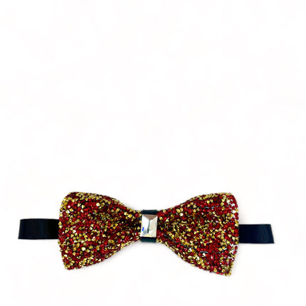 Red and Gold Rhinestone Bow Tie Paul Malone Bow Ties - Paul Malone.com