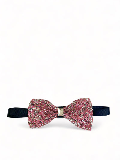 Pink and Silver Rhinestone Bow Tie Paul Malone Bow Ties - Paul Malone.com