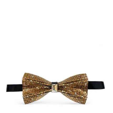 Formal Gold Crystal Bow Tie Paul Malone Bow Ties - Paul Malone.com