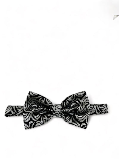 Formal Black and Silver Bow Tie Set Gianfranco Bow Ties - Paul Malone.com