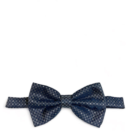Formal Navy and Silver Bow Tie Set Gianfranco Bow Ties - Paul Malone.com