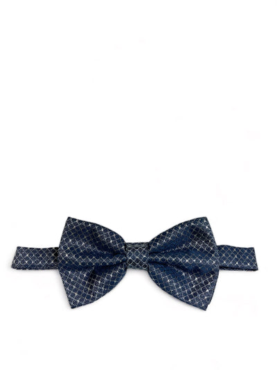 Formal Navy and Silver Bow Tie Set Gianfranco Bow Ties - Paul Malone.com