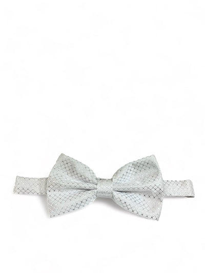 Formal White and Silver Bow Tie Set Gianfranco Bow Ties - Paul Malone.com