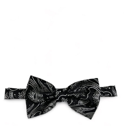 Formal Black and Silver Bow Tie Set Gianfranco Bow Ties - Paul Malone.com