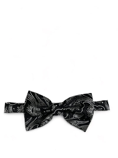 Formal Black and Silver Bow Tie Set Gianfranco Bow Ties - Paul Malone.com