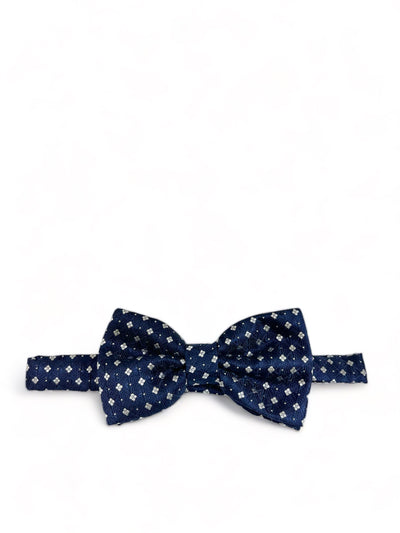 Formal Navy and Silver Bow Tie Set Gianfranco Bow Ties - Paul Malone.com