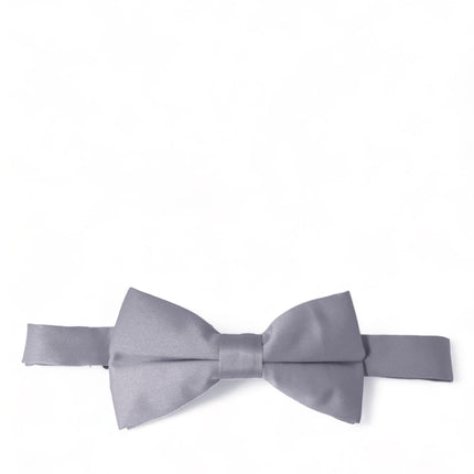 Solid Grey Pre-Tied Bow Tie Brand Q Bow Ties - Paul Malone.com