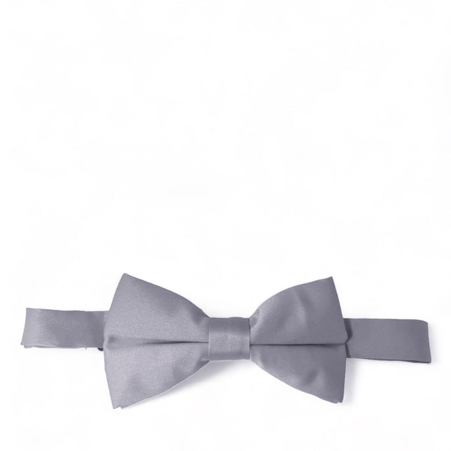 Solid Grey Pre-Tied Bow Tie Brand Q Bow Ties - Paul Malone.com