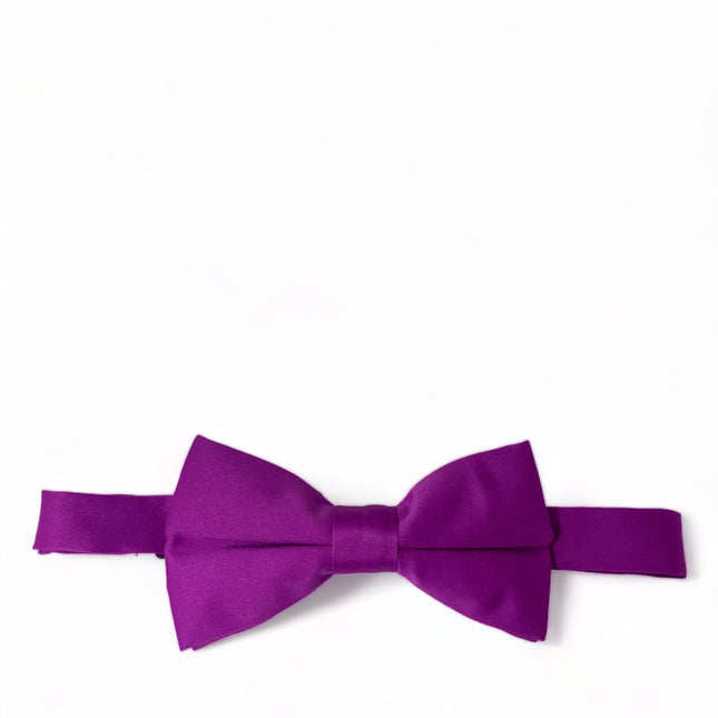 Solid Plum Pre-Tied Bow Tie Brand Q Bow Ties - Paul Malone.com