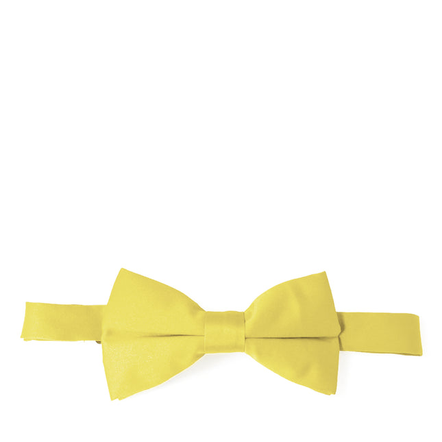 Solid Light Yellow Pre-Tied Bow Tie Brand Q Bow Ties - Paul Malone.com