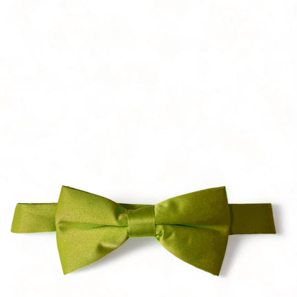 Solid Piquant Green Pre-Tied Bow Tie Brand Q Bow Ties - Paul Malone.com
