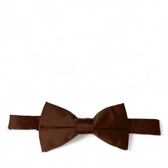 Solid Chestnut Brown Pre-Tied Bow Tie Brand Q Bow Ties - Paul Malone.com