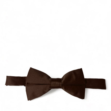 Solid Chocolate Brown Pre-Tied Bow Tie