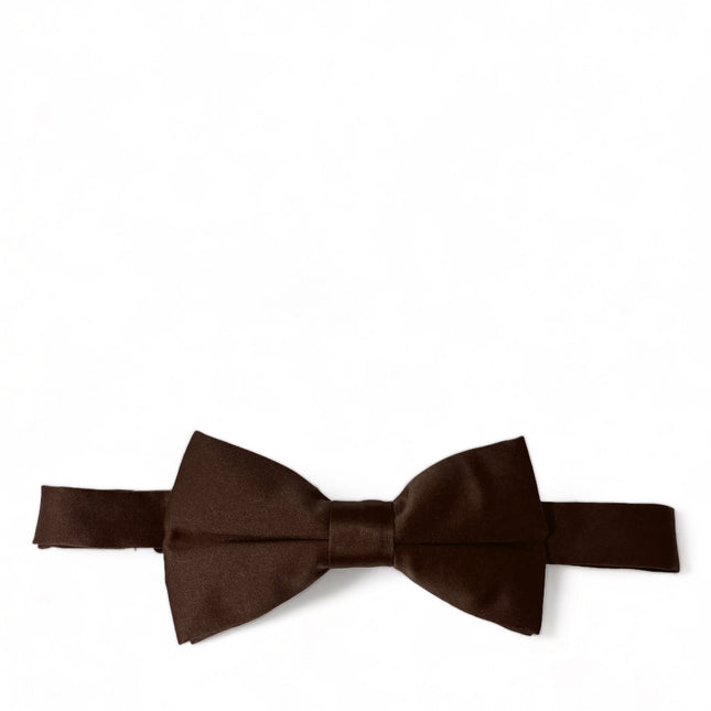 Solid Chocolate Brown Pre-Tied Bow Tie