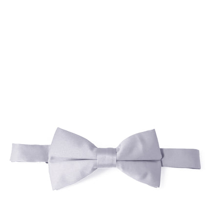 Solid Silver Pre-Tied Bow Tie Brand Q Bow Ties - Paul Malone.com