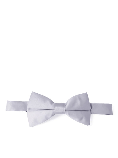 Solid Silver Pre-Tied Bow Tie Brand Q Bow Ties - Paul Malone.com