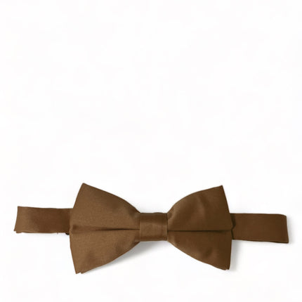 Solid Tobacco Brown Pre-Tied Bow Tie Brand Q Bow Ties - Paul Malone.com