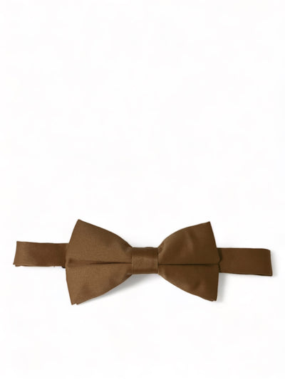 Solid Tobacco Brown Pre-Tied Bow Tie Brand Q Bow Ties - Paul Malone.com