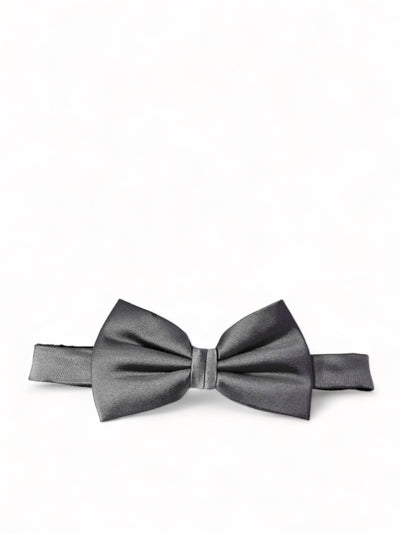 Classic Grey Wedding Bow Tie and Pocket Square Set Brand Q Bow Ties - Paul Malone.com