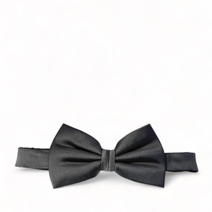 Solid Charcoal Wedding Bow Tie and Pocket Square Set Brand Q Bow Ties - Paul Malone.com