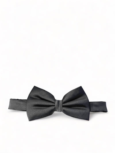 Solid Charcoal Wedding Bow Tie and Pocket Square Set Brand Q Bow Ties - Paul Malone.com