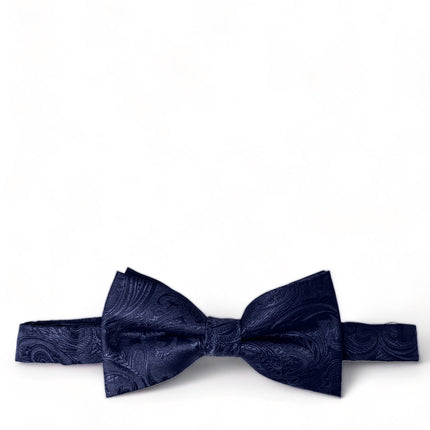 Classic Navy Blue Paisley Bow Tie Brand Q Bow Ties - Paul Malone.com