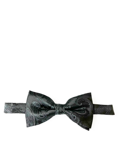 Classic Charcoal Paisley Bow Tie Brand Q Bow Ties - Paul Malone.com