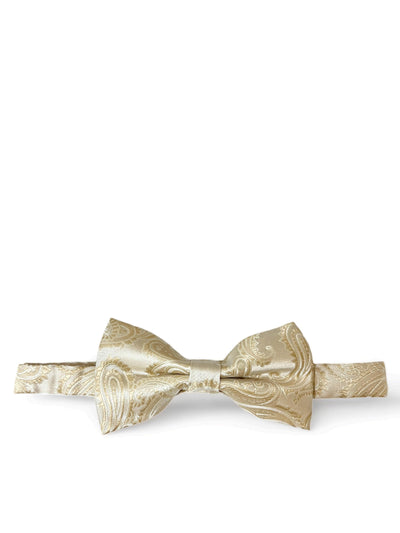Taupe Paisley Bow Tie and Pocket Square Paul Malone Bow Ties - Paul Malone.com