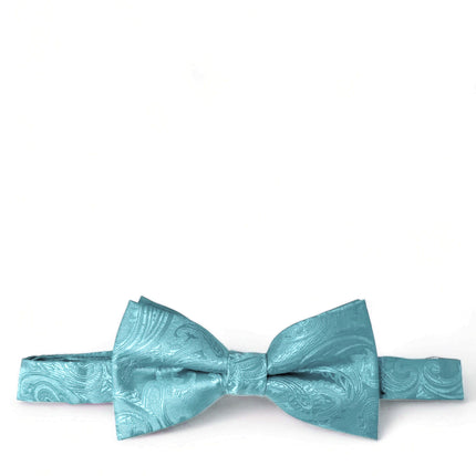 Light Turquoise Paisley Bow Tie Brand Q Bow Ties - Paul Malone.com