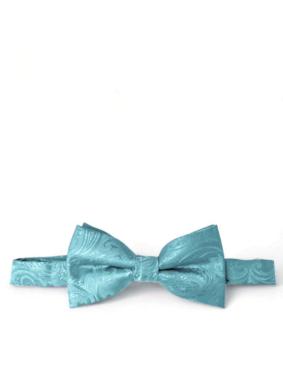 Light Turquoise Paisley Bow Tie Brand Q Bow Ties - Paul Malone.com