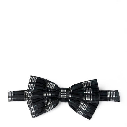 Black and White Men's Bow Tie and Pocket Square Brand Q Bow Ties - Paul Malone.com