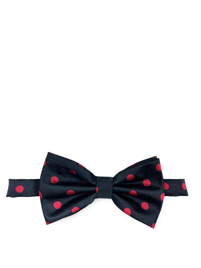 Black and Red Polka Dot Bow Tie and Pocket Square Brand Q Bow Ties - Paul Malone.com