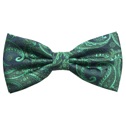 Emerald Green Paisley Bow Tie Paul Malone Bow Ties - Paul Malone.com