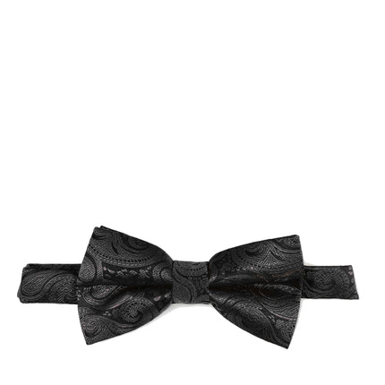 Classic Black Paisley Bow Tie Vittorio Farina Bow Ties - Paul Malone.com